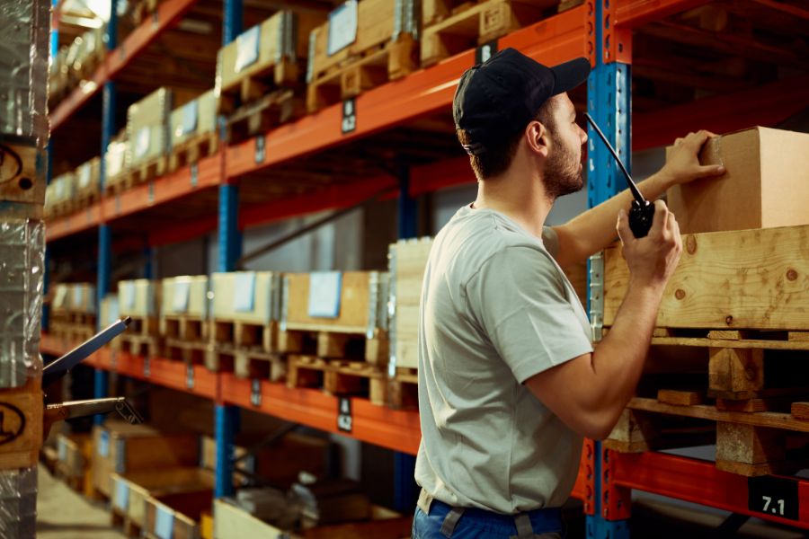 assessing storage solutions at warehouse