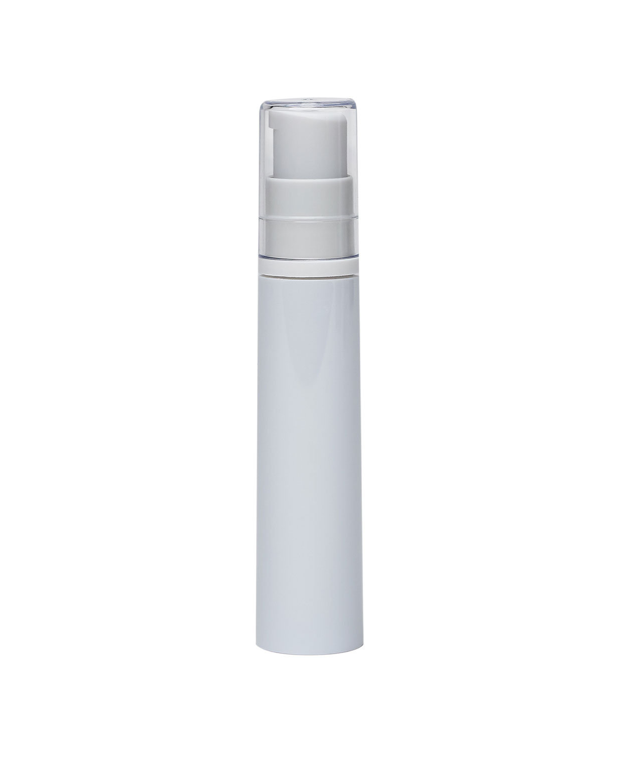 NA: 10 ml as white airless treatment pump bottle