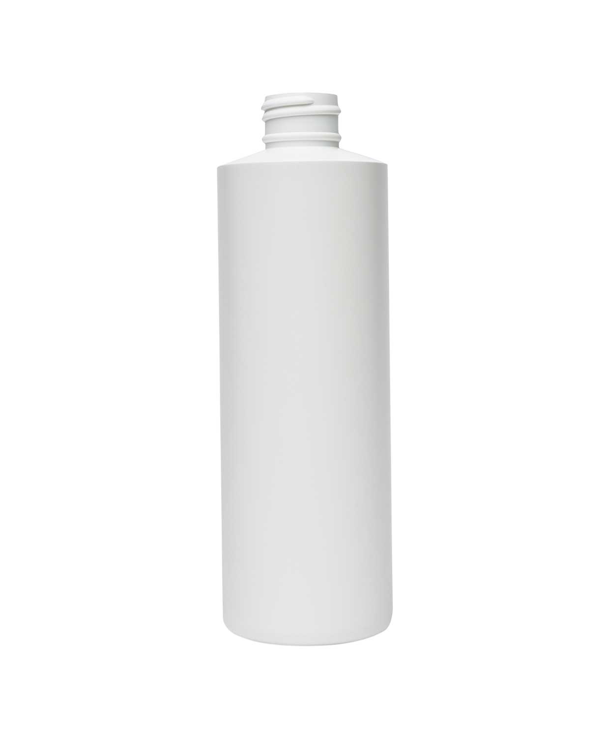 #00448: 8 oz hdpe white cylinder round 24-410