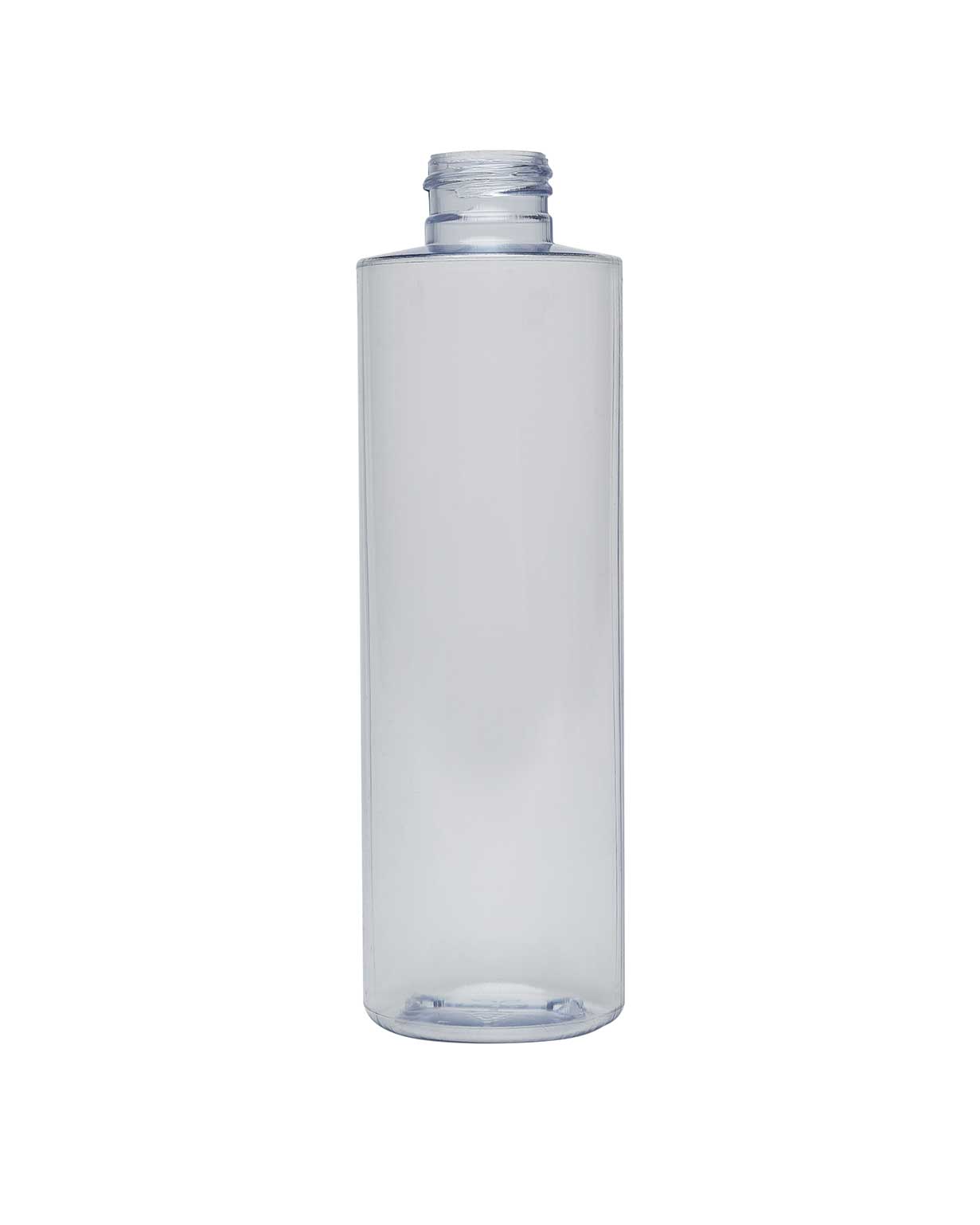 8oz clear pet cylinder round bottle