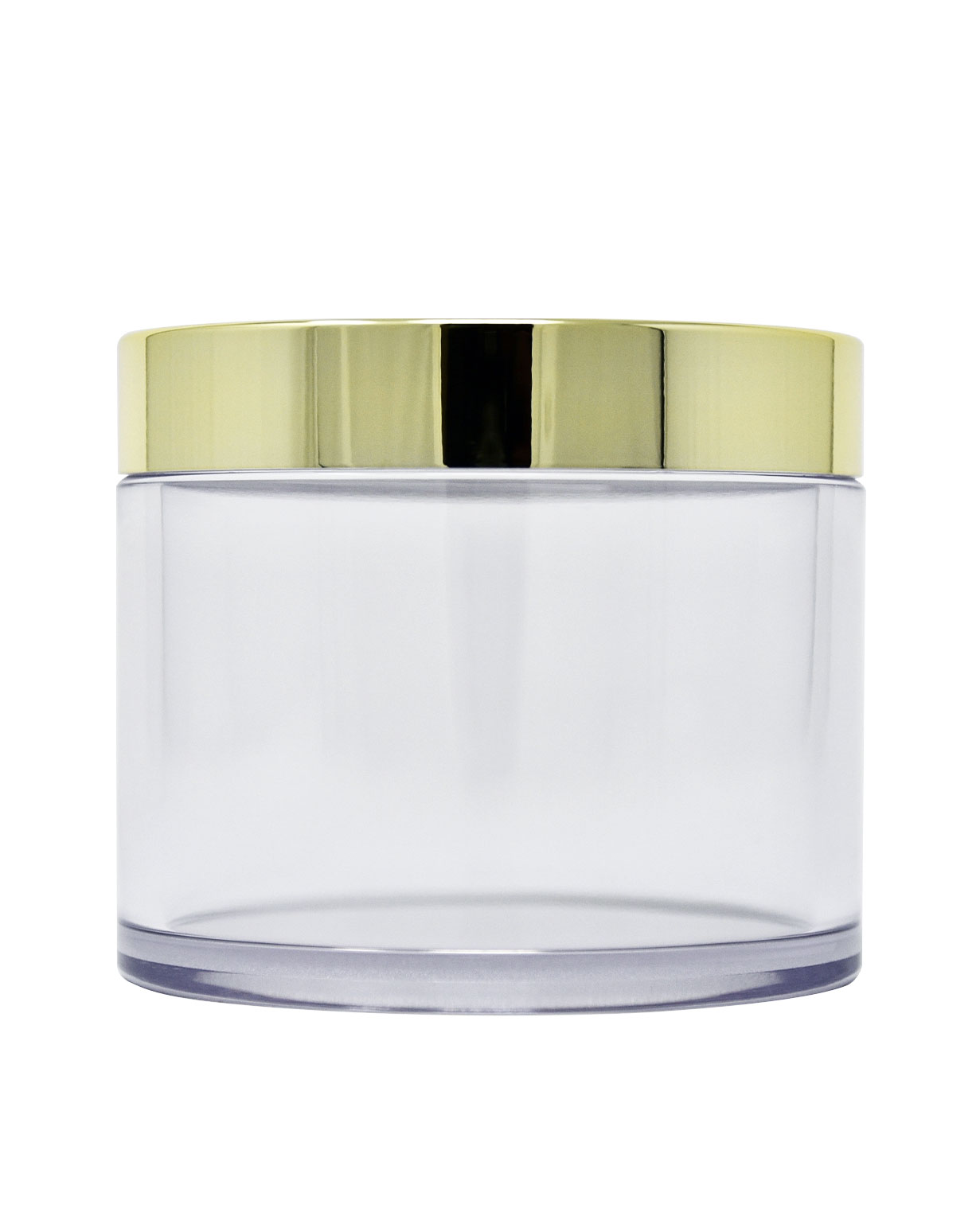 250 ml | 8.4 oz PET clear thick wall jar with gold lid