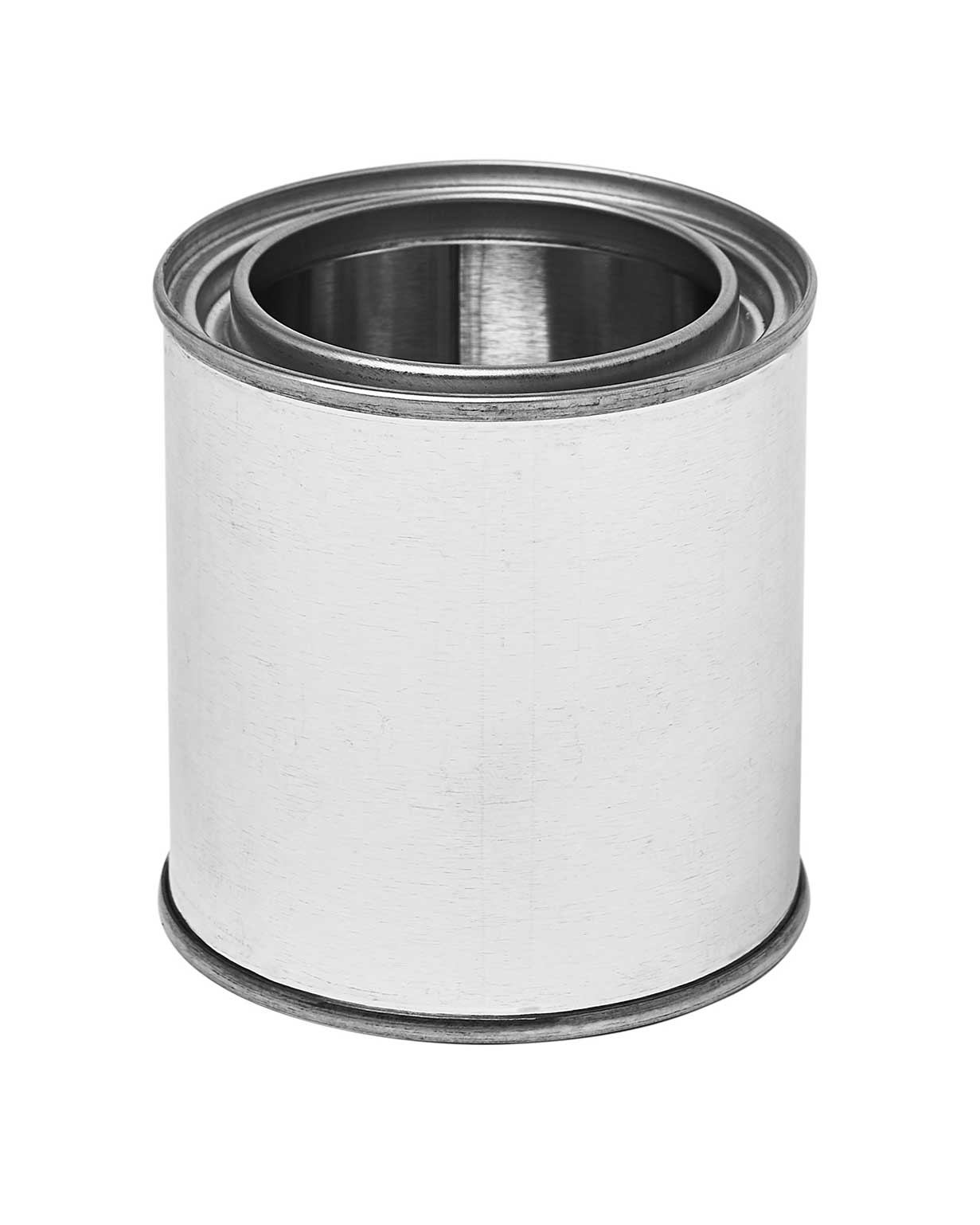 0.5 pt tin silver unlined round-paint can