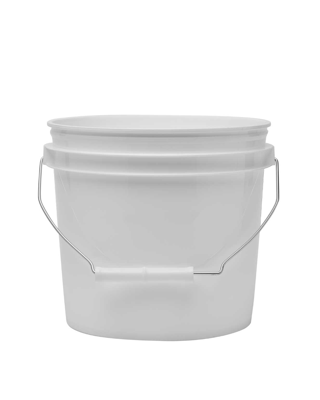 1 gl hdpe white 50mil round open head pail