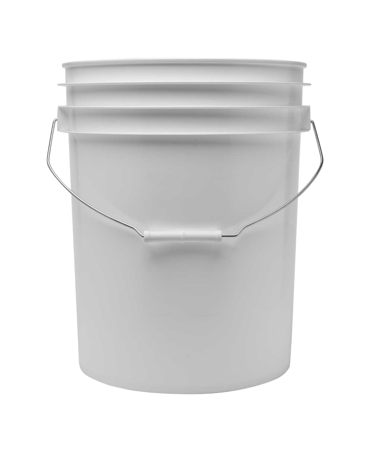 5 gl hdpe white 90mil round open head pail