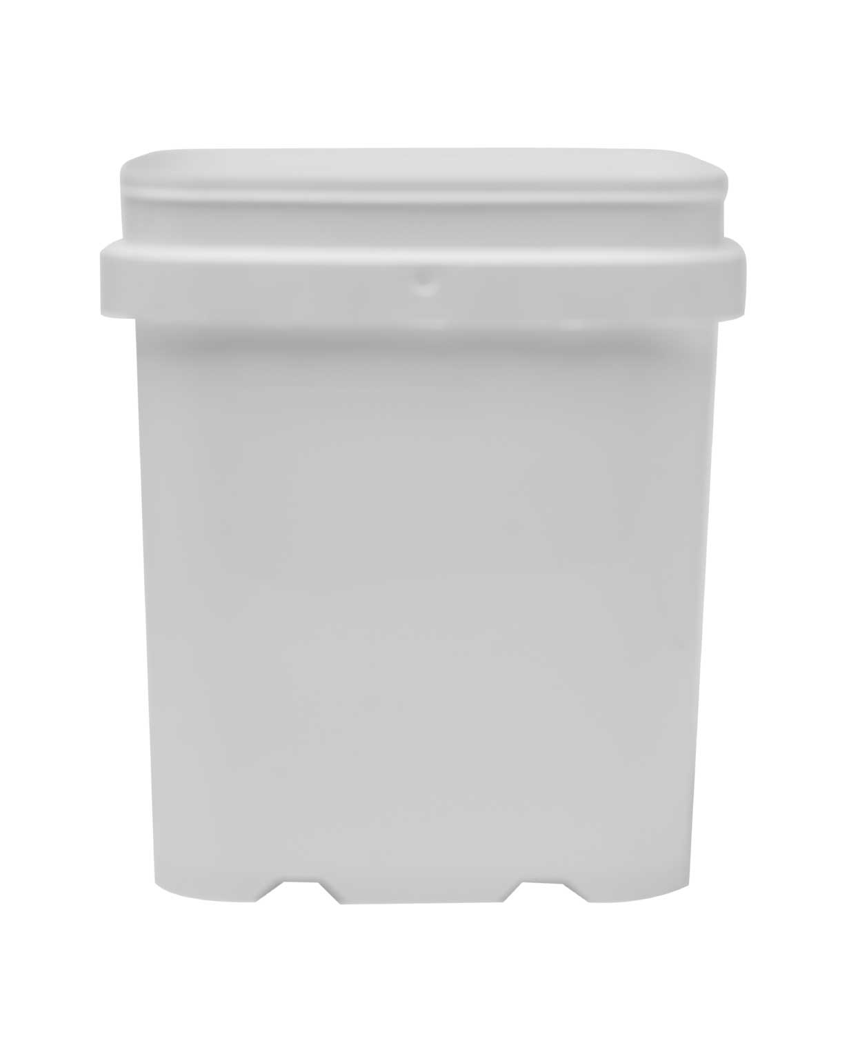 3 gl hdpe white 65mil rectangular ez open head pail