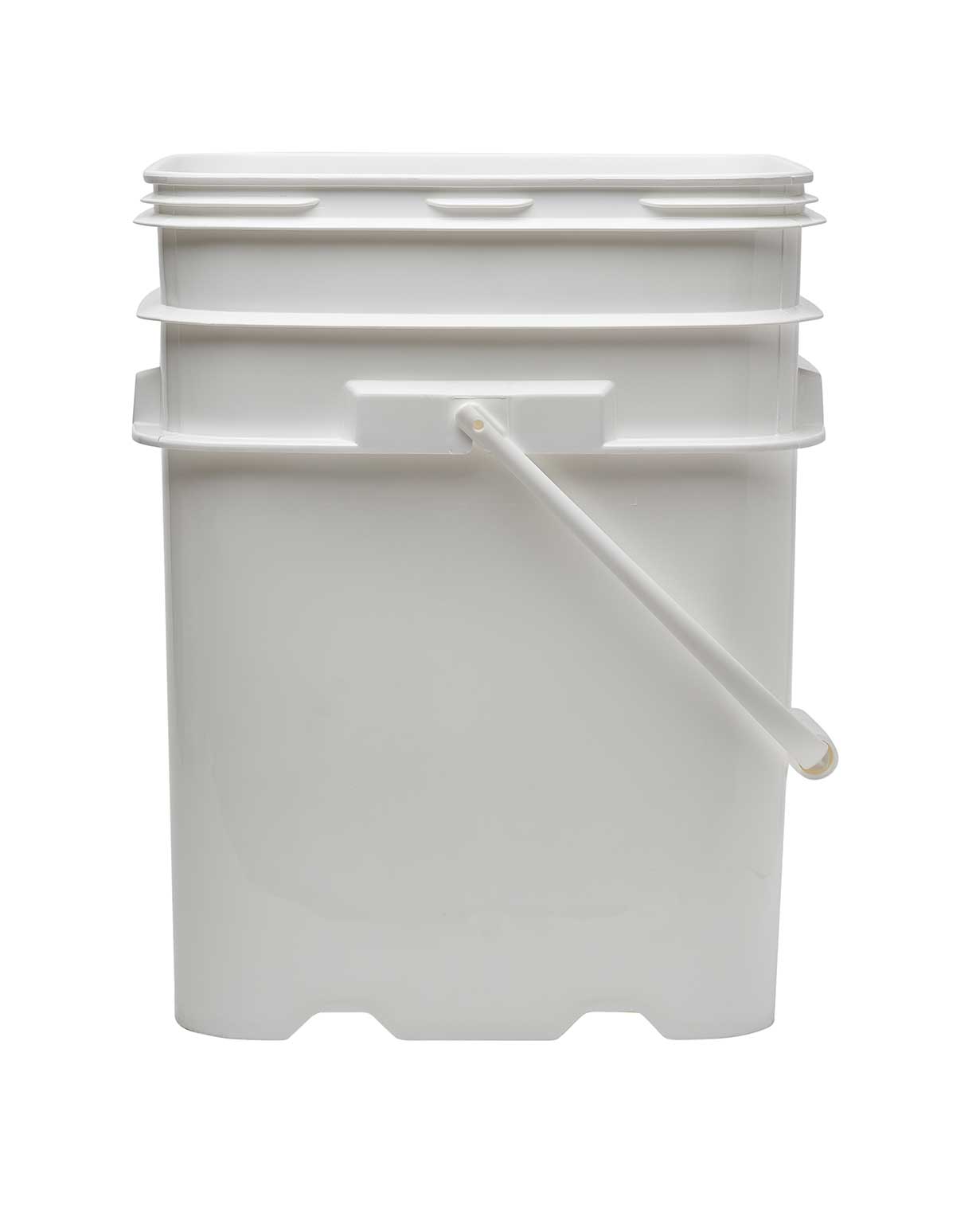 5.3 gl hdpe white 80mil rectangular ez open head pail