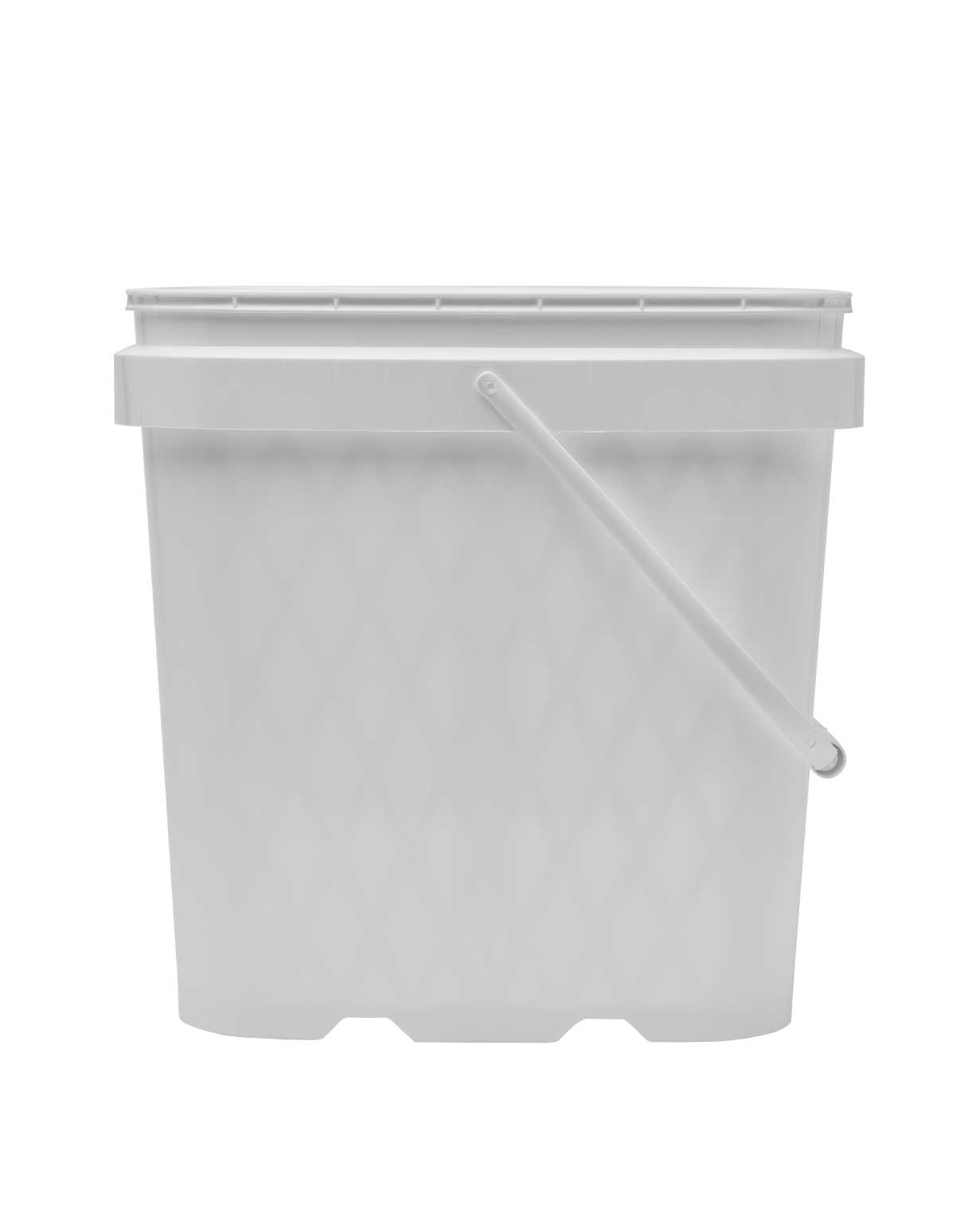 2 gl pp white 65mil diamond rectangular ez open head pail