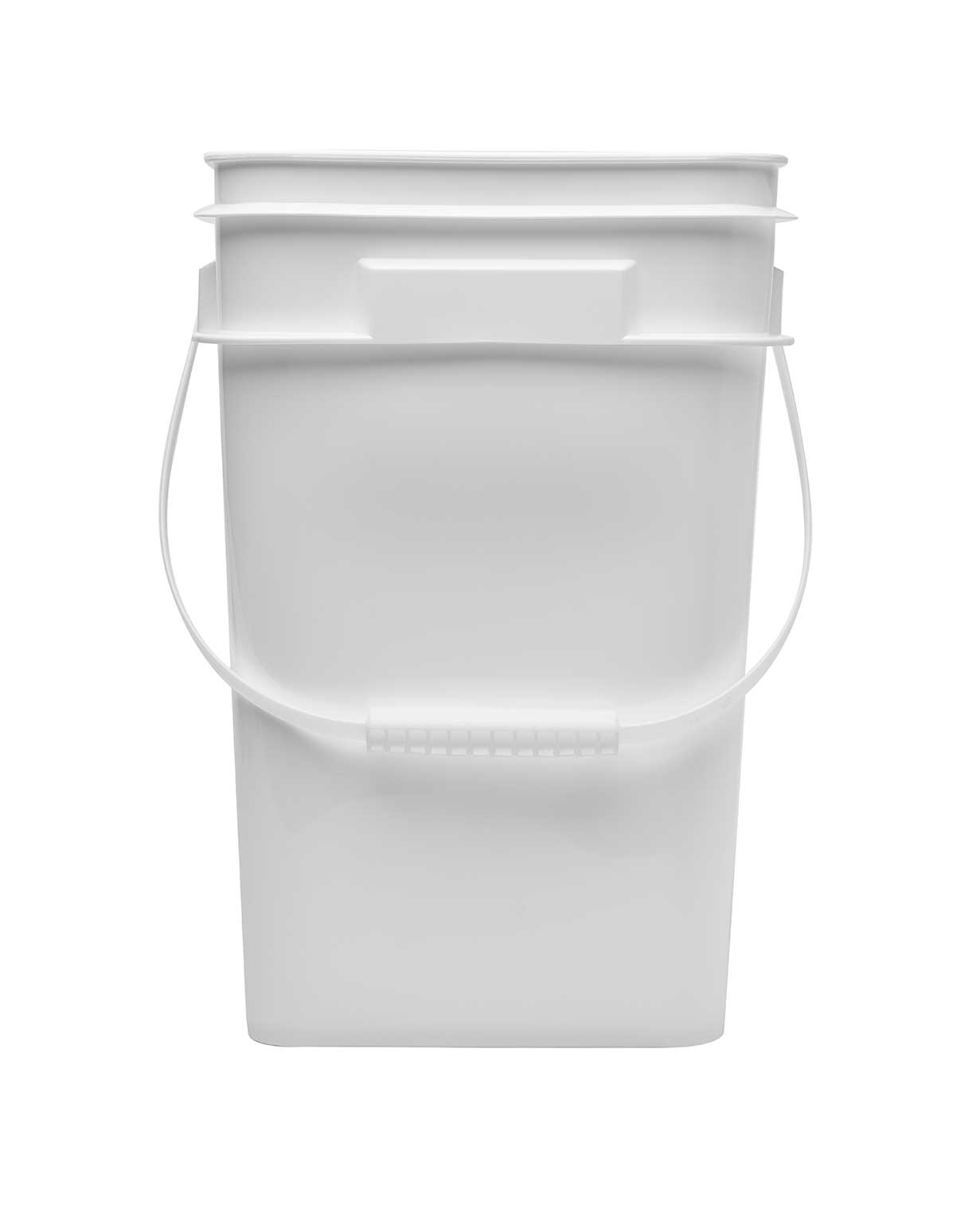 4.75 gl hdpe white 65mil square open head pail