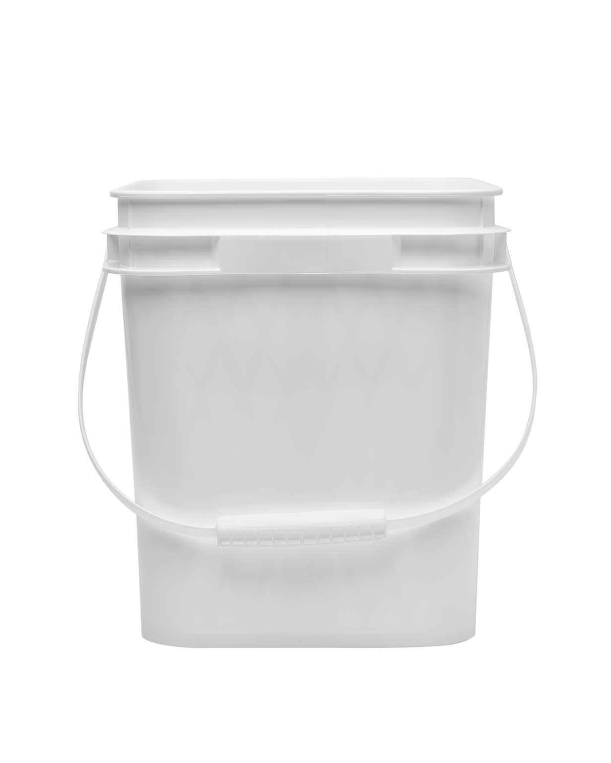 3.3 gl pp white 65mil square open head pail