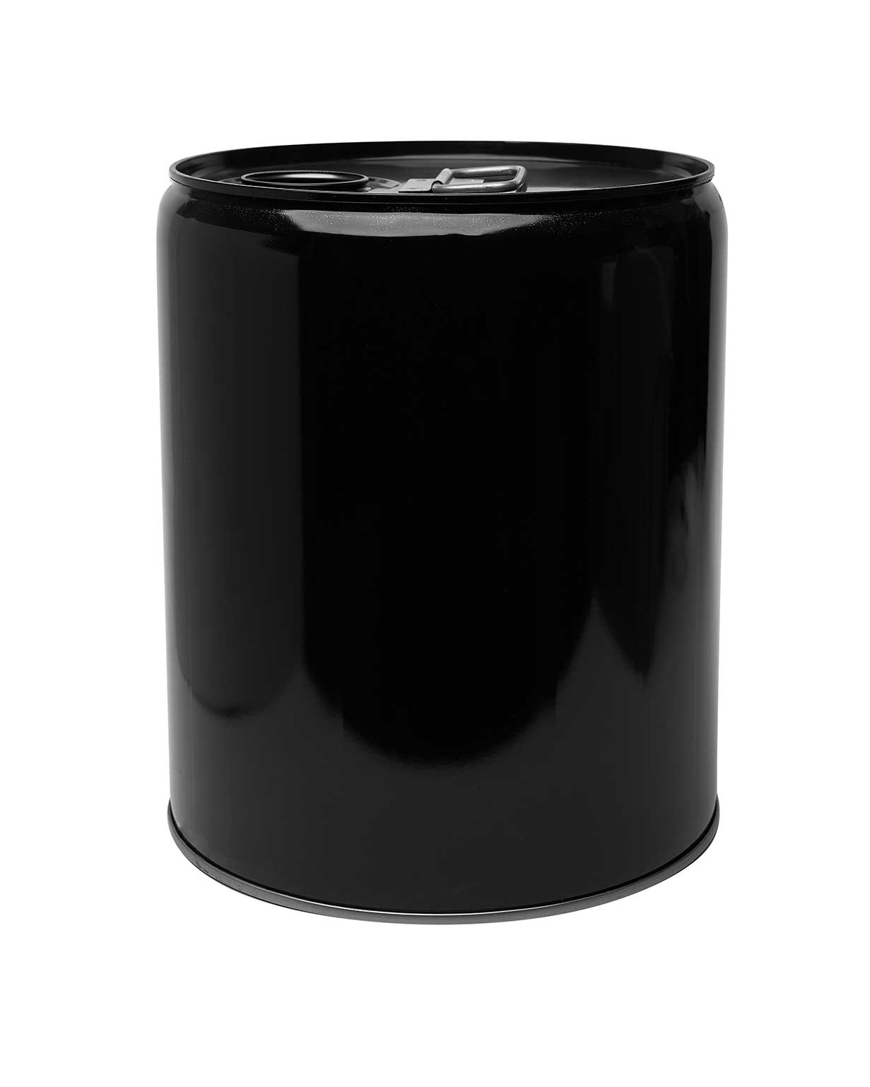 5 gl steel black 26ga round tight head pail