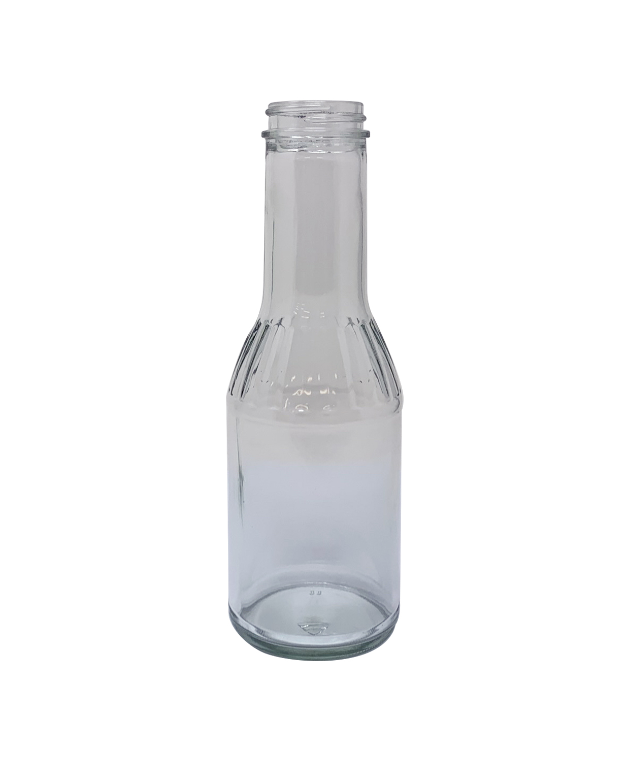 #97306: 12oz 38-400 Flint Clear Glass Decanter Sauce Dressing Bottle