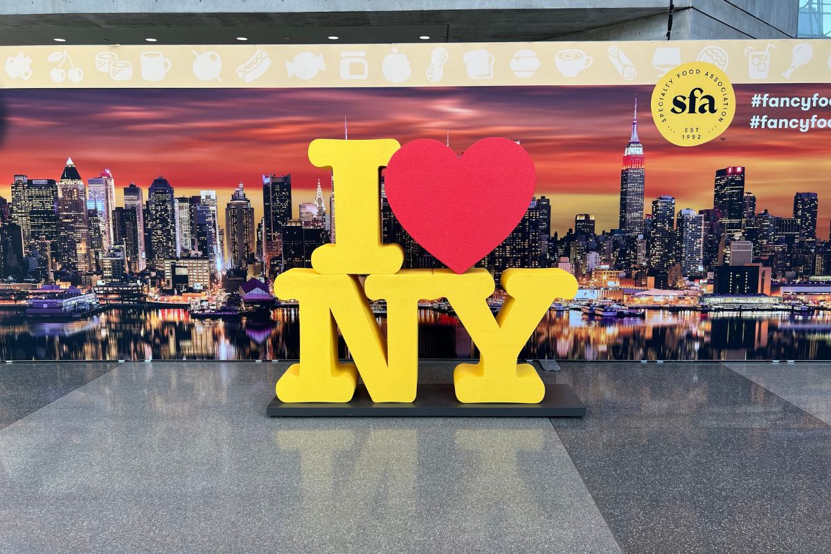 I heart NY photo op display at the 2023 Summer Fancy Food Show