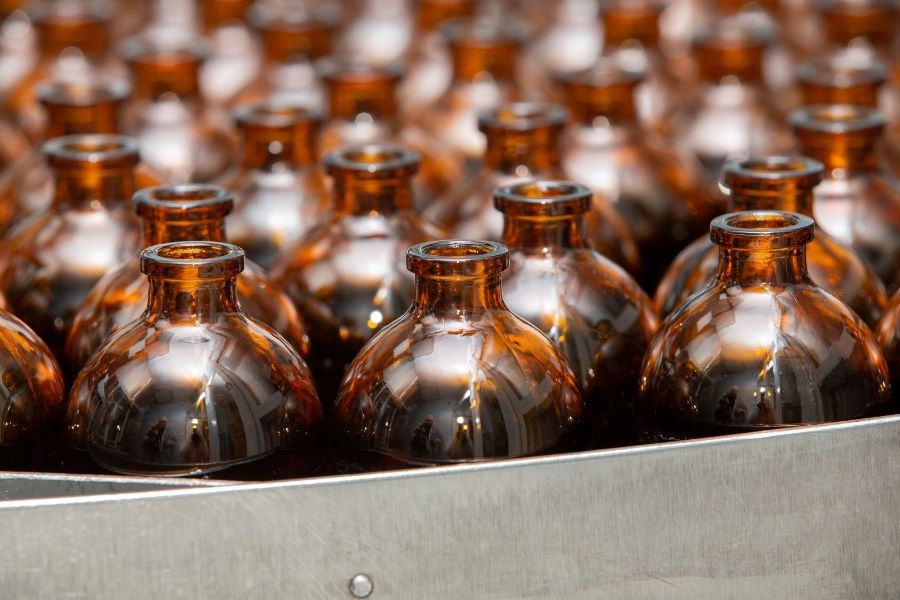 amber glass bottles in bulk