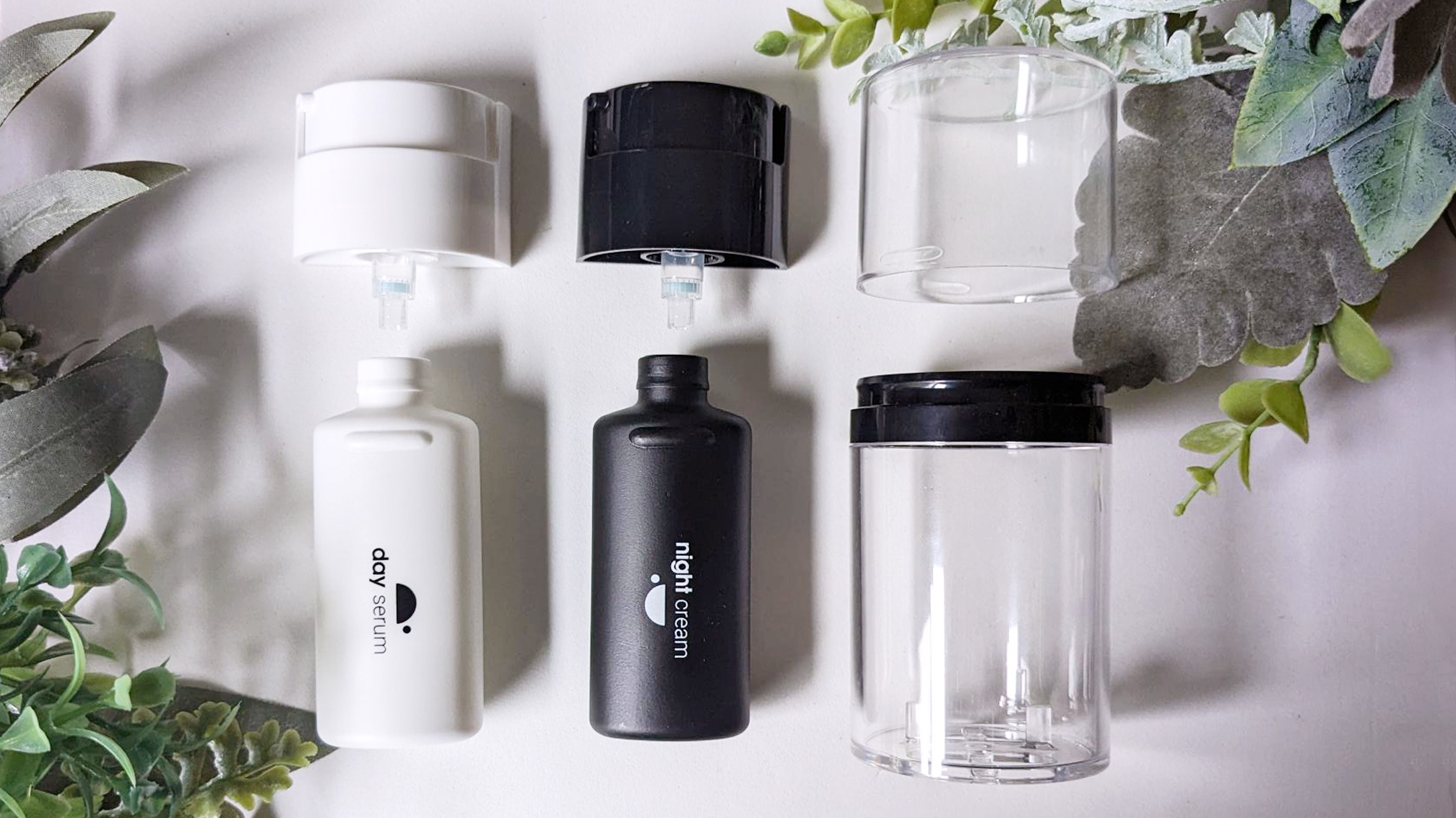 refillable dual airless pump bottles