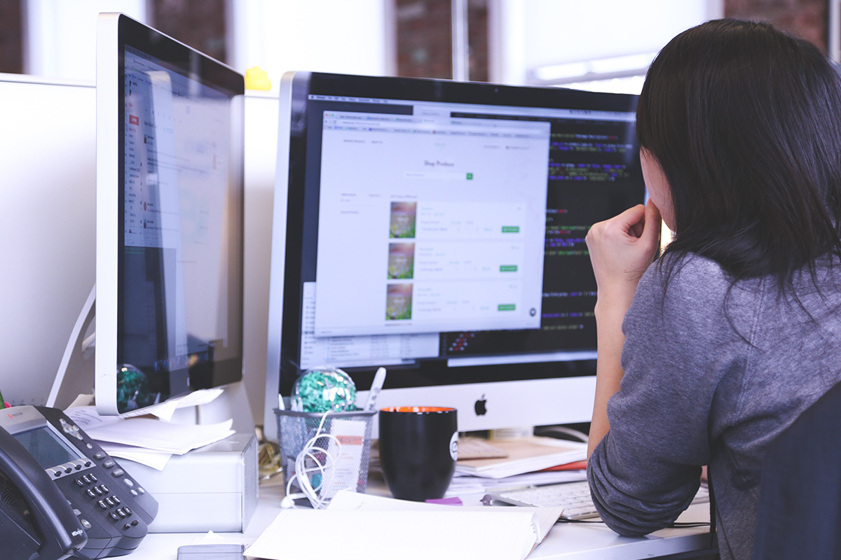 Employee working at desk