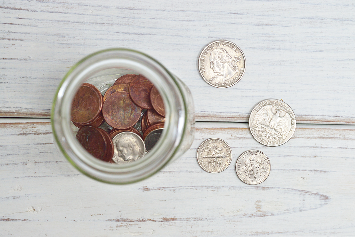 Image of money in a jar