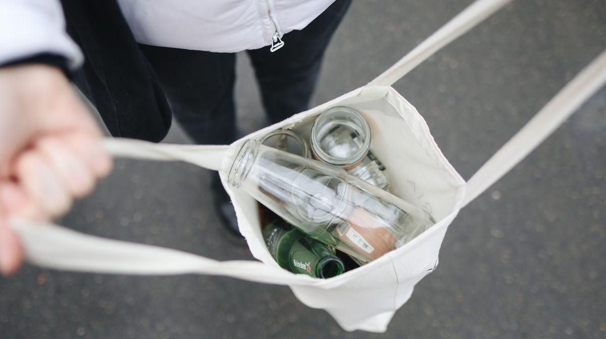 recyclable bottles and cans