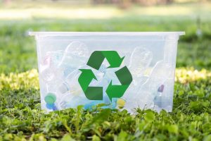 plastic bottles to be recycled