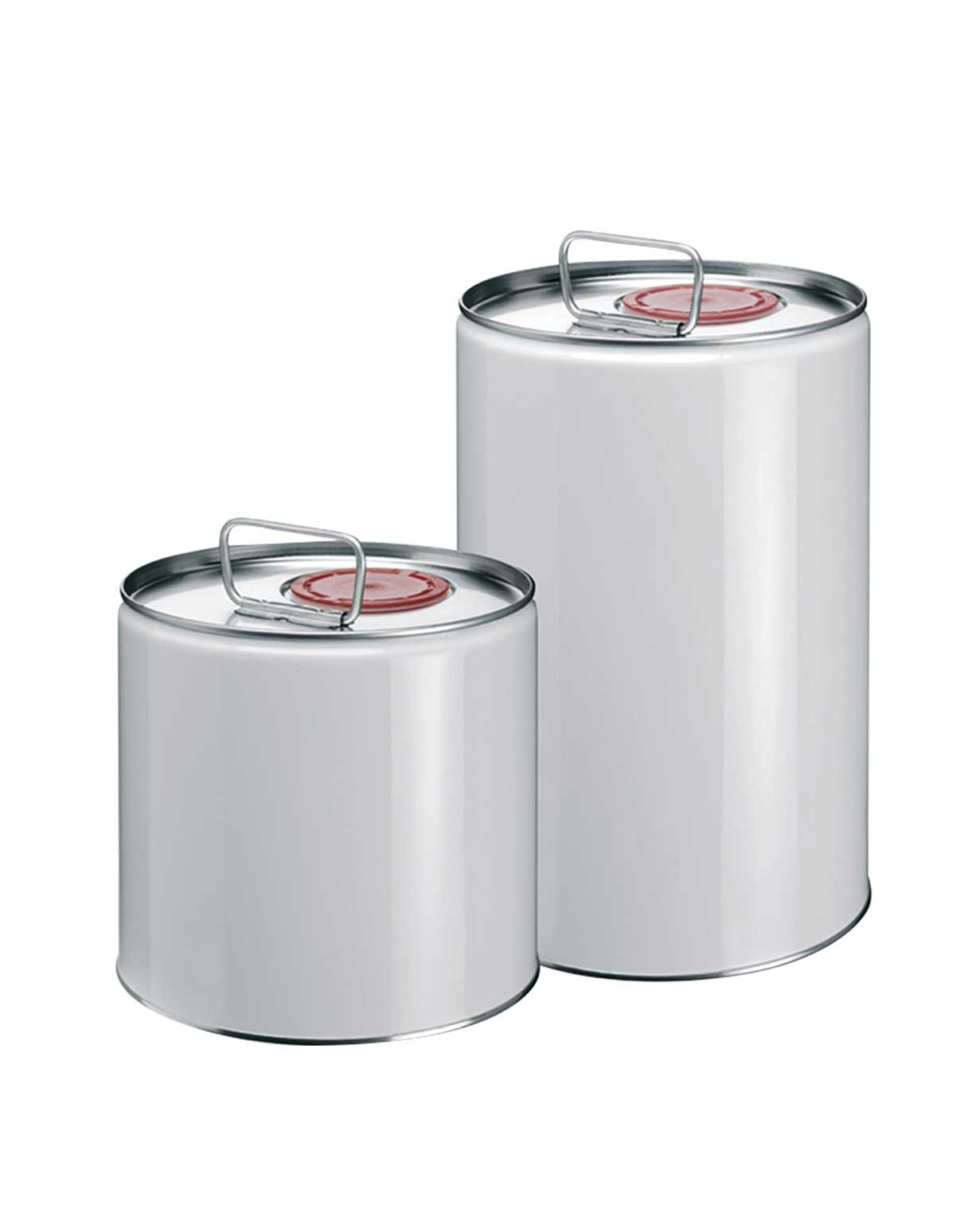 3 liter to 5 liter Silver Cylindrical Cans