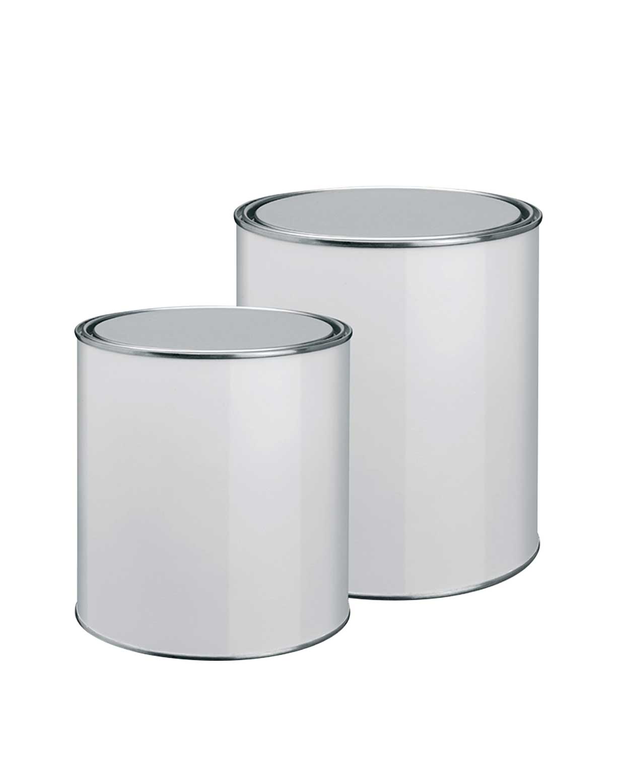 2.5 liter - 5 liter Silver Pressure Lid Cans