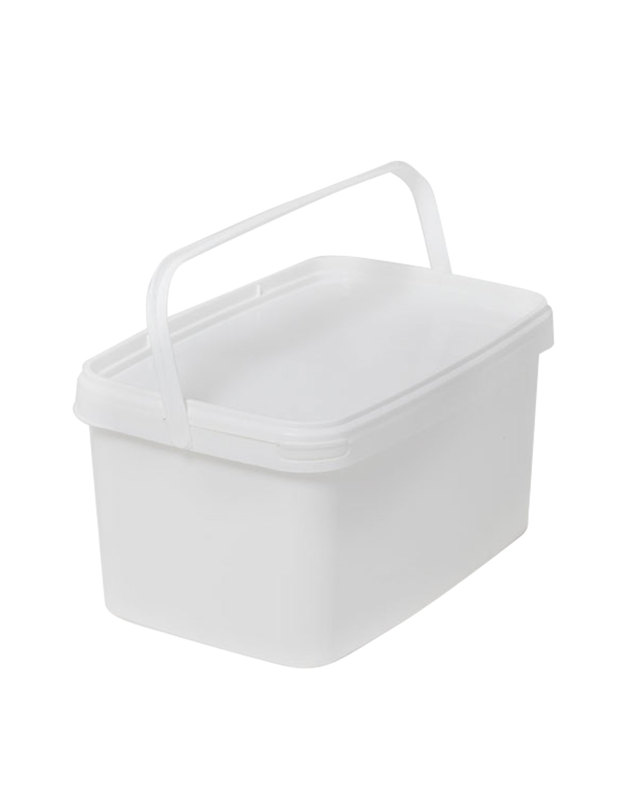 4 liter hdpe white 233-233,8mm x 153-144mm x 128mm rectangle open head pail