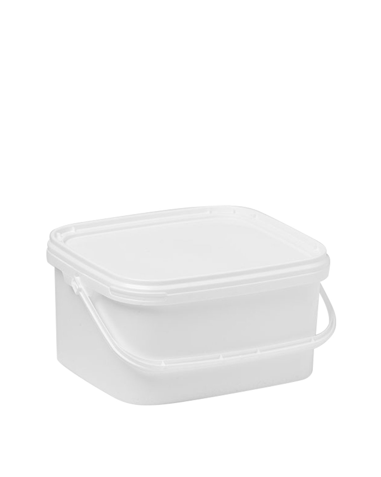 4.2 liter hdpe white 219,3-208mm x 184,9-174mm x 120mm rectangle open head pail