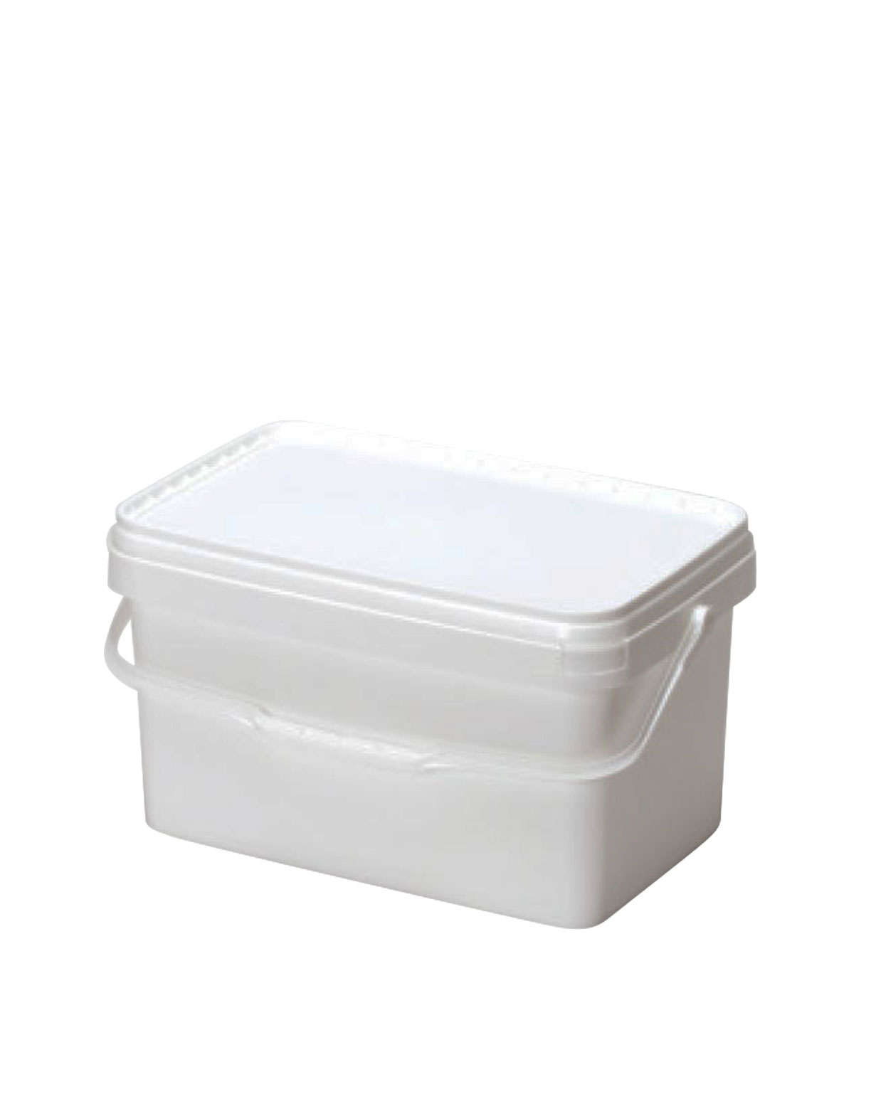 13.9 liter hdpe white 354-333,2mm x 221-201mm x 207mm rectangle open head pail