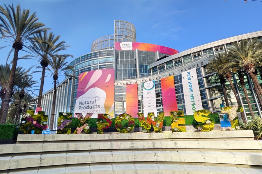 Outside the Anaheim Convention Center for Expo West 2025