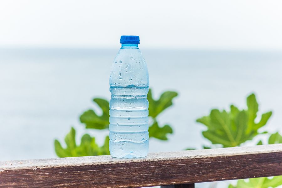 recyclable plastic bottle made from rPET