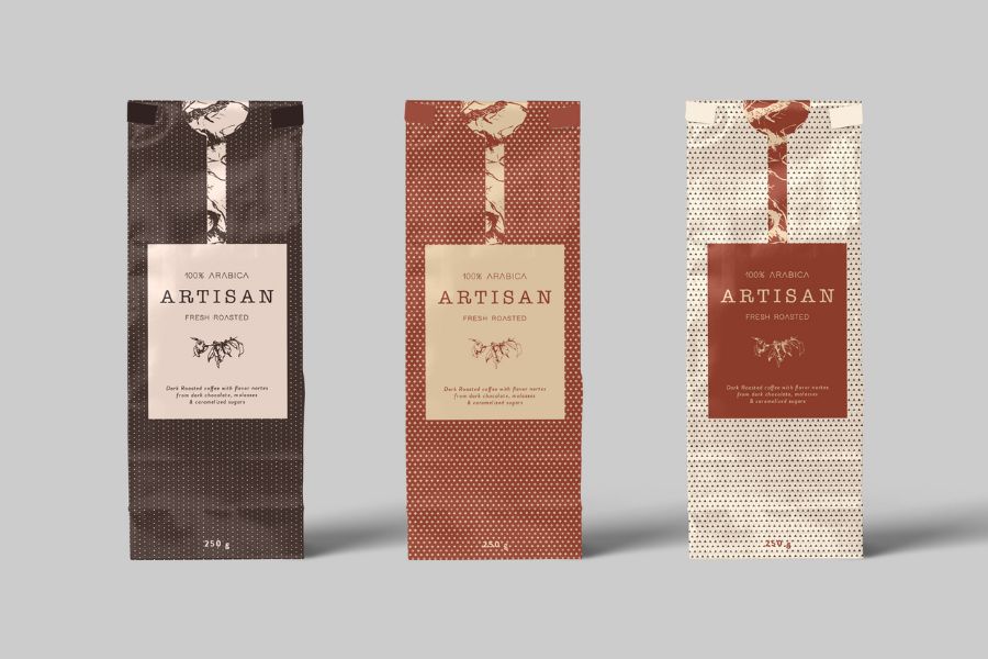 Coffee packaging label
