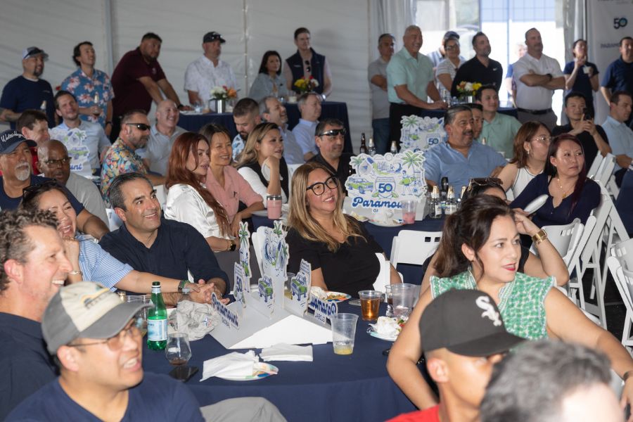 Attendees gathered for Paramount Global's 50 year anniversary party