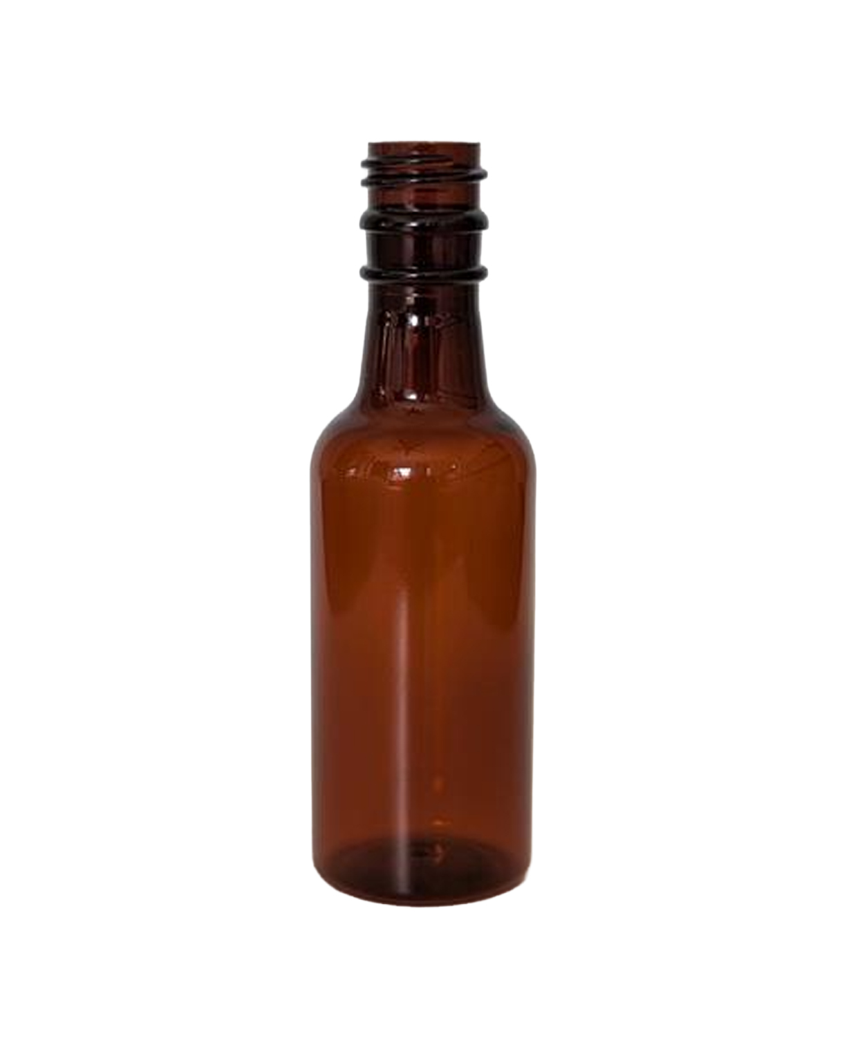 50ml amber pet plastic 18-400 spirit bottle